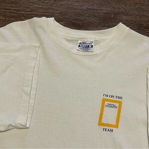 Vintage National Geographic T Shirt - Team Member Logo Mens Sz Large Made In USA